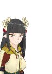  1girl 38pon black_hair blush japanese_clothes kimono long_hair minoto monster_hunter monster_hunter_(series) monster_hunter_rise pointy_ears 