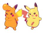  :3 :d artsy-rc frown gen_1_pokemon highres no_humans open_mouth pikachu pokemon pokemon_(creature) pompadour signature simple_background smile white_background 