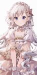  1girl blue_eyes dress eyebrows_visible_through_hair gocoli headdress hisakawa_hayate idolmaster idolmaster_cinderella_girls lolita_fashion looking_at_viewer smile 