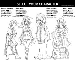  ... 4girls absurdres apron arm_ribbon arm_up artist_name asymmetrical_footwear bag belt between_fingers blush boots bow breasts bright_pupils cape character_name character_select chinese_clothes chisel closed_mouth commentary_request constellation_print crescent_print crossed_ankles dalachi_(headdress) detached_sleeves dress earrings english_text flying_sweatdrops footwear_bow gameplay_mechanics greyscale hair_between_eyes hairband half-closed_eyes hand_on_own_hip hand_up hands_in_opposite_sleeves hands_on_own_hips haniyasushin_keiki hat headscarf highres holding holding_bag holding_tool jewelry jitome junko_(touhou) leg_up long_hair long_sleeves looking_at_viewer magatama magatama_necklace makeup matara_okina medium_breasts mixed_holding monochrome multiple_girls necklace parted_lips patch patchwork_clothes pom_pom_(clothes) profanity ribbon runny_makeup sandals short_hair short_sleeves simple_background single_strap skirt sleepymoon smile smirk sparkle standing sun_print sun_symbol sweatdrop tabard tate_eboshi tenkyuu_chimata tools touhou twitter_username two-sided_cape two-sided_fabric uneven_footwear very_long_hair wavy_mouth wheelchair white_background wide_sleeves wood_carving_tool zipper 