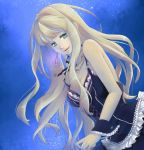  blonde_hair chito04 earrings highres jewelry long_hair macross macross_frontier necklace sheryl_nome single_earring 