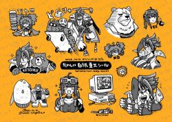  2boys 2girls 4others animal_ears anton_ivanov bangboo_(zenless_zone_zero) bear_boy bear_ears ben_bigger bluesky_username commentary_request dated english_text fish furry furry_male grace_howard koleda_belobog mixed-language_text multiple_boys multiple_girls multiple_others multiple_views ocean_sunfish safety_(zenless_zone_zero) scar scar_across_eye scar_on_face torio3torio translation_request zenless_zone_zero 