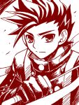  buttons gloves lloyd_irving male short_hair solo sword tales_of_symphonia 