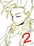   buttons closed_eyes lloyd_irving male oekaki short_hair sketch solo tales_of_symphonia  