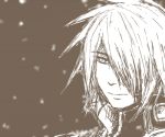  hair_over_one_eye kratos_aurion male short_hair simple_background sketch snow solo tales_of_symphonia 