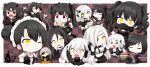  6+girls agent_(girls_frontline) alchemist_(girls_frontline) android architect_(girls_frontline) black_hair chibi closed_eyes destroyer_(girls_frontline) dreamer_(girls_frontline) executioner_(girls_frontline) eyepatch gager_(girls_frontline) girls_frontline green_eyes highres hunter_(girls_frontline) intruder_(girls_frontline) jin2 judge_(girls_frontline) m16a1_(girls_frontline)_(boss) multiple_girls one_eye_closed ouroboros_(girls_frontline) pale_skin red_eyes sangvis_ferri scarecrow_(girls_frontline) white_hair yellow_eyes 