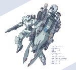  floating gun highres holding holding_gun holding_shield holding_weapon ishiyumi looking_down mecha missile_pod no_humans original science_fiction shield solo translation_request visor weapon 