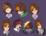  1girl absurdres blush brown_hair crying eyeshadow hair_over_eyes harry_potter harry_potter:_hogwarts_mystery hidden_eyes highres makeup merula_snyde mikkusushi multicolored_hair orange_hair solo violet_eyes 