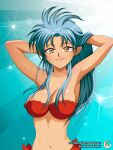  bikini blue_hair dakimakura_(medium) mitgard ryouko_(tenchi_muyou!) swimsuit tenchi_muyou! yellow_eyes 