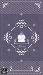  candle closed_mouth commentary fire flower full_body highres litwick looking_at_viewer meme_(sleepsheep) no_humans pokemon pokemon_(creature) pokemon_focus purple_fire smile solo symbol-only_commentary yellow_eyes 