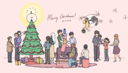  6+boys 6+girls barefoot biyoo_(omniscient_reader's_viewpoint) black_hair blonde_hair brown_hair carrying carrying_person child christmas_tree cookie couch criteria crossed_arms eating everyone feathered_wings flying food full_body gift glasses glowing gong_pildu hair_bun halo han_dareum han_myungoh han_sooyoung hands_on_own_hips hat high_ponytail highres holding holding_mistletoe holding_tray hood hoodie indoors jang_hayoung jung_heewon kim_dokja lee_gilyoung lee_hyunsung lee_jihye lee_seolhwa long_hair merry_christmas mistletoe multiple_boys multiple_girls omniscient_reader's_viewpoint ponytail purple_hoodie rug shin_yoosung short_hair short_twintails skirt standing suspenders table tray twintails uriel_(omniscient_reader's_viewpoint) white_hair white_wings wings yoo_joonghyuk yoo_mia yoo_sangah 