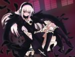  feathers gothic long_hair rozen_maiden suigintou white_hair wings 