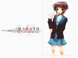  glasses itou_noiji nagato_yuki school_uniform suzumiya_haruhi_no_yuuutsu wallpaper white 