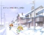  blood chibi fang higurashi_no_naku_koro_ni houjou_satoko knife pantyhose ryuuguu_rena snow tears wallpaper winter 
