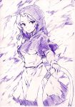  kumoi_ichirin monochrome purple purple_background sketch touhou vent_arbre 