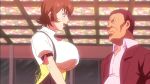  breasts brown_hair cap gif large_breasts love_selection love_selection_the_animation short_hair waitress 