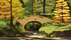  arch arch_bridge artist_name bridge commentary day english_commentary forest landscape nature no_humans original outdoors pixel_art scenery stone_bridge stream tree woodspixl 
