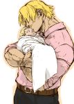  adelheid_bernstein baby bad_id blonde_hair commentary father_and_son king_of_fighters male rugal_bernstein 