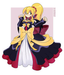  bat_wings black_wings breasts cosplay demon_wings detached_sleeves disgaea dress highres jewelry makai_senki_disgaea_2 mega_man_(series) nico-neko roll_(mega_man) rozalin rozalin_(cosplay) sleeveless sleeveless_dress wings 