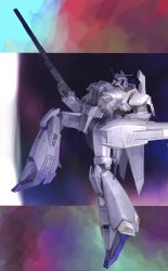  absurdres aeug beam_cannon beam_rifle commentary_request energy_gun gundam highres mecha mecha_focus mobile_suit no_humans realistic robot science_fiction shield user_gckk2542 v-fin weapon zero_gravity zeta_gundam zeta_gundam_(mobile_suit) 