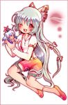  cat_ears chibi fujiwara_no_mokou highres kamishirasawa_keine koro_(artist) touhou wink 