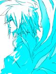  blue kratos_aurion male oekaki short_hair simple_background sketch solo tales_of_symphonia wings 