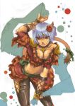  bow breasts cleavage dancer final_fantasy final_fantasy_xi frills mithra tail 