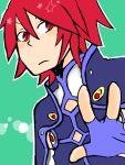  fingerless_gloves kratos_aurion male oekaki red_eyes redhead short_hair simple_background solo tales_of_symphonia 