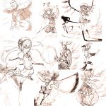  chuukarudoruhu cirno flandre_scarlet highres kagamine_rin konpaku_youmu konpaku_youmu_(ghost) monochrome moriya_suwako pink pope_benedict_xvi reiuji_utsuho sento-kun touhou vocaloid 