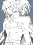  kratos_aurion male oekaki short_hair simple_background sketch solo tales_of_symphonia 