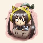  :&lt; animal_ears black_hair box cat_ears chibi girl_in_a_box hajime_(hajime-ill-1st) in_box in_container k-on! long_hair nakano_azusa o_o school_uniform solo tears twintails 