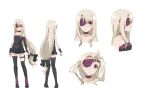  1girl character_sheet cosplay fate/kaleid_liner_prisma_illya fate_(series) highres illyasviel_von_einzbern medusa_(fate) medusa_(rider)_(fate) medusa_(rider)_(fate)_(cosplay) multiple_views official_art simple_background turnaround white_background 