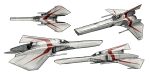  asterozoa battlestar_galactica canopy english_commentary from_above from_side no_humans redesign science_fiction space_craft starfighter vehicle_focus viper_(spacecraft) white_background 