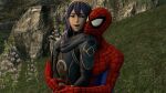 3d crossover fire_emblem fire_emblem_heroes highres lucina_(fire_emblem) marvel source_request spider-man spider-man_(series)