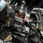  armored_core close-up glowing glowing_eyes looking_at_viewer mecha no_humans yossy_project 