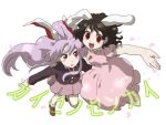  animal_ears bad_id bunny_ears inaba_tewi kaisen multiple_girls outstretched_arm outstretched_hand rabbit_ears reisen_udongein_inaba touhou 