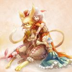  barefoot bunny_ears feet furry glasses hug nemu_(isaya) nemu_(pixiv) paws pixiv pixiv_fantasia pixiv_fantasia_3 rabbit_ears toes 