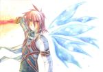  kratos_aurion male redhead short_hair solo sword tales_of_symphonia wings 