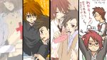  brown_eyes brown_hair father_and_son glasses kratos_aurion lloyd_irving male oekaki redhead short_hair tales_of_symphonia 