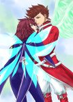  brown_hair father_and_son kratos_aurion lloyd_irving male short_hair tales_of_symphonia wings 