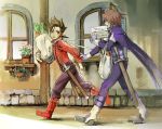  brown_hair father_and_son kratos_aurion lloyd_irving male redhead short_hair sio_vanilla tales_of_symphonia 