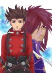  brown_hair father_and_son kratos_aurion lloyd_irving male redhead short_hair tales_of_symphonia 