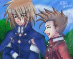  brown_hair father_and_son kratos_aurion lloyd_irving male short_hair tales_of_symphonia 