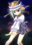  bad_id blue_eyes green_hair hat rod_of_remorse shikieiki_yamaxanadu short_hair solo touhou umekichi 