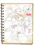  brown_hair chibi kratos_aurion male notebook short_hair sketch solo tales_of_symphonia tomato 