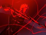  archer armor aura backlighting bow_(weapon) fate/hollow_ataraxia fate/stay_night game_cg male manly muscle night red solo spoilers takeuchi_takashi type-moon weapon 