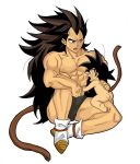  baby black_hair dragonball_z long_hair male muscle raditz son_goku 