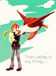  chikorita latias nintendo pokemon redhead silver_(pokemon) 