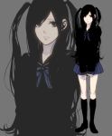  black_hair female long_hair nagi_kanami original school_uniform skirt solo twintails zoom_layer 