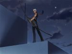  bow_(weapon) fate/hollow_ataraxia fate/stay_night fate_(series) game_cg night rooftop spoilers takeuchi_takashi type-moon weapon white_hair 